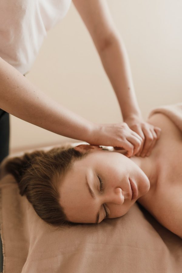 A Woman Having a Massage